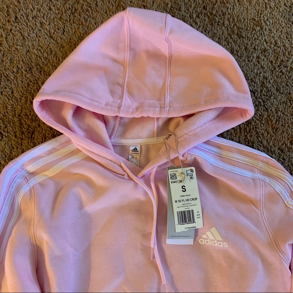 *PRICE DROP* ADIDAS Cropped Hoodie SMALL NWT - Picture 2 of 5